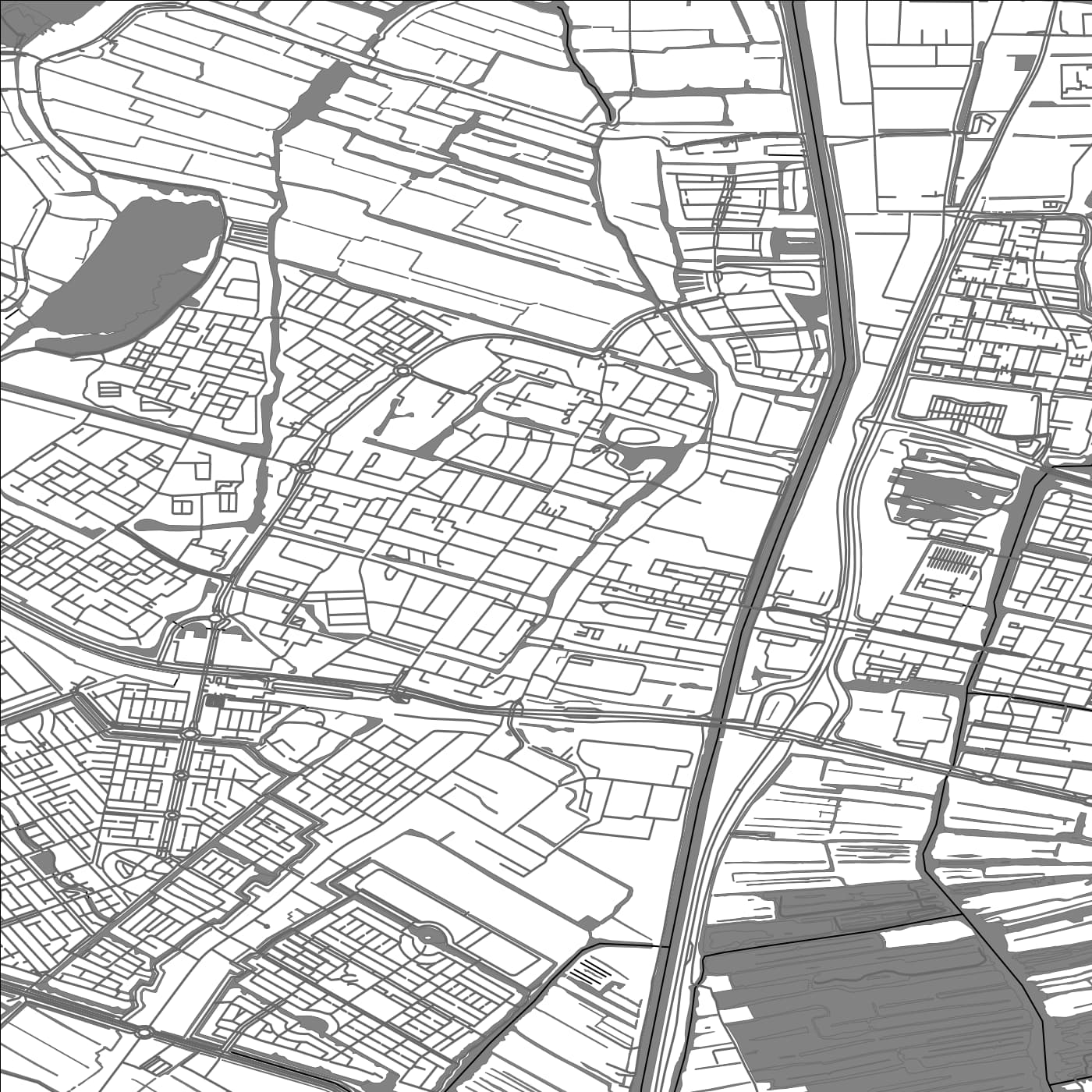 ROAD MAP OF KROMMENIE, NETHERLANDS BY MAPBAKES