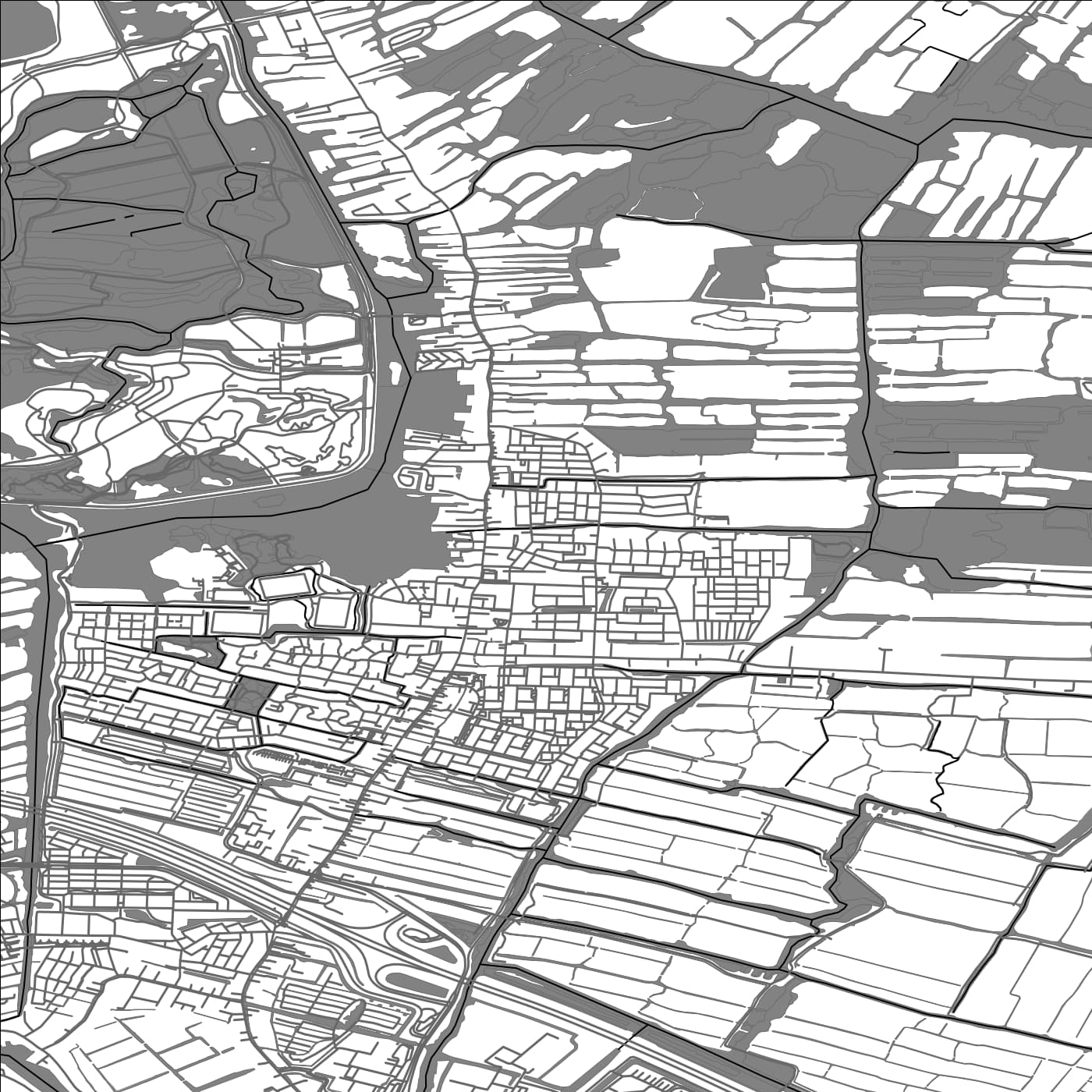 ROAD MAP OF LANDSMEER, NETHERLANDS BY MAPBAKES