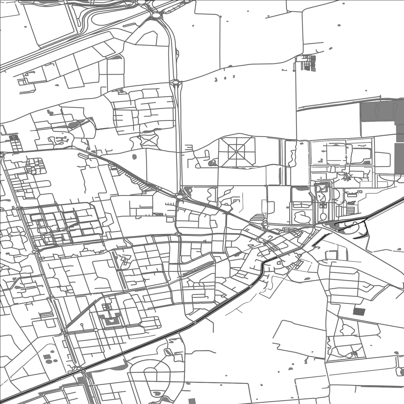 ROAD MAP OF LEEK, NETHERLANDS BY MAPBAKES