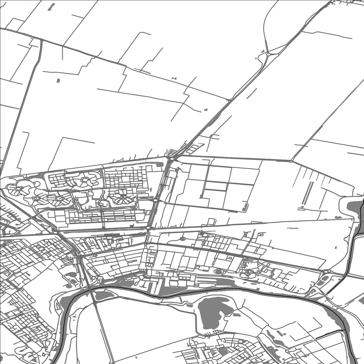 ROAD MAP OF LEERDAM, NETHERLANDS BY MAPBAKES