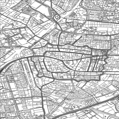 ROAD MAP OF LEIDEN, NETHERLANDS BY MAPBAKES