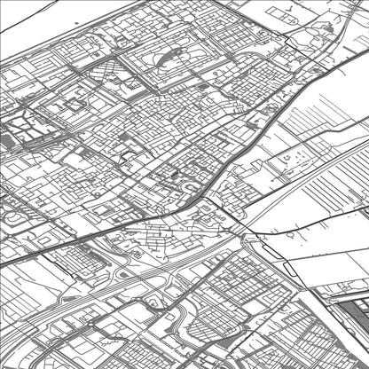 ROAD MAP OF LEIDSCHENDAM, NETHERLANDS BY MAPBAKES
