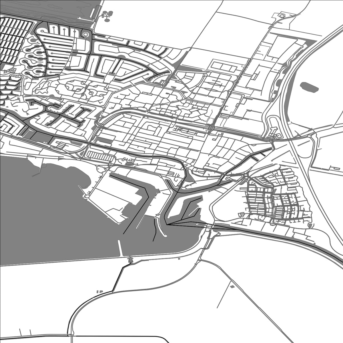ROAD MAP OF LEMMER, NETHERLANDS BY MAPBAKES