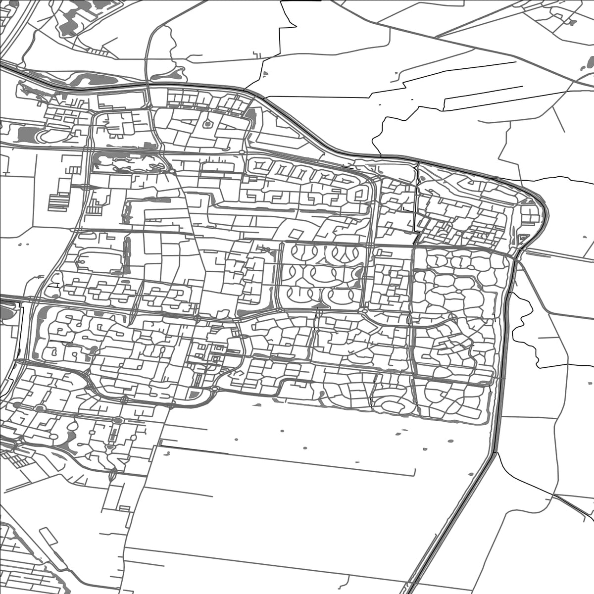 ROAD MAP OF LEUSDEN, NETHERLANDS BY MAPBAKES