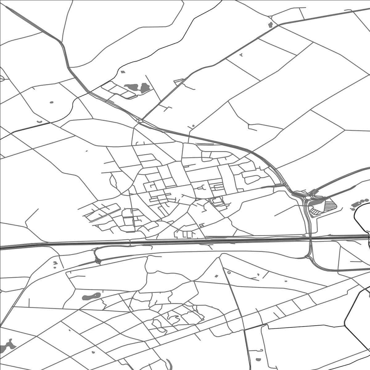 ROAD MAP OF LIESHOUT, NETHERLANDS BY MAPBAKES