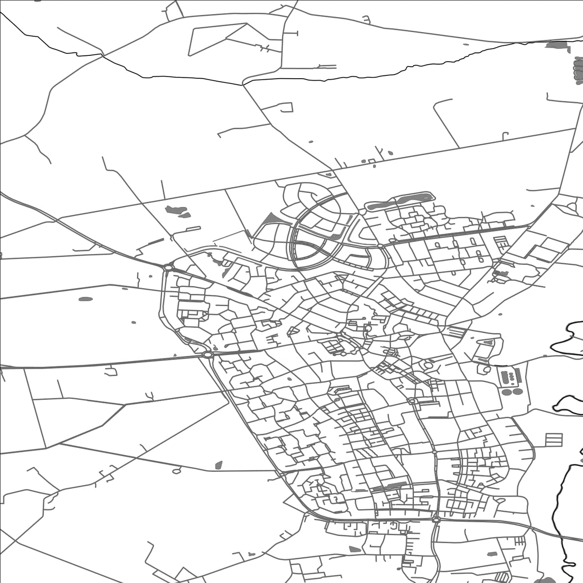 ROAD MAP OF LOSSER, NETHERLANDS BY MAPBAKES