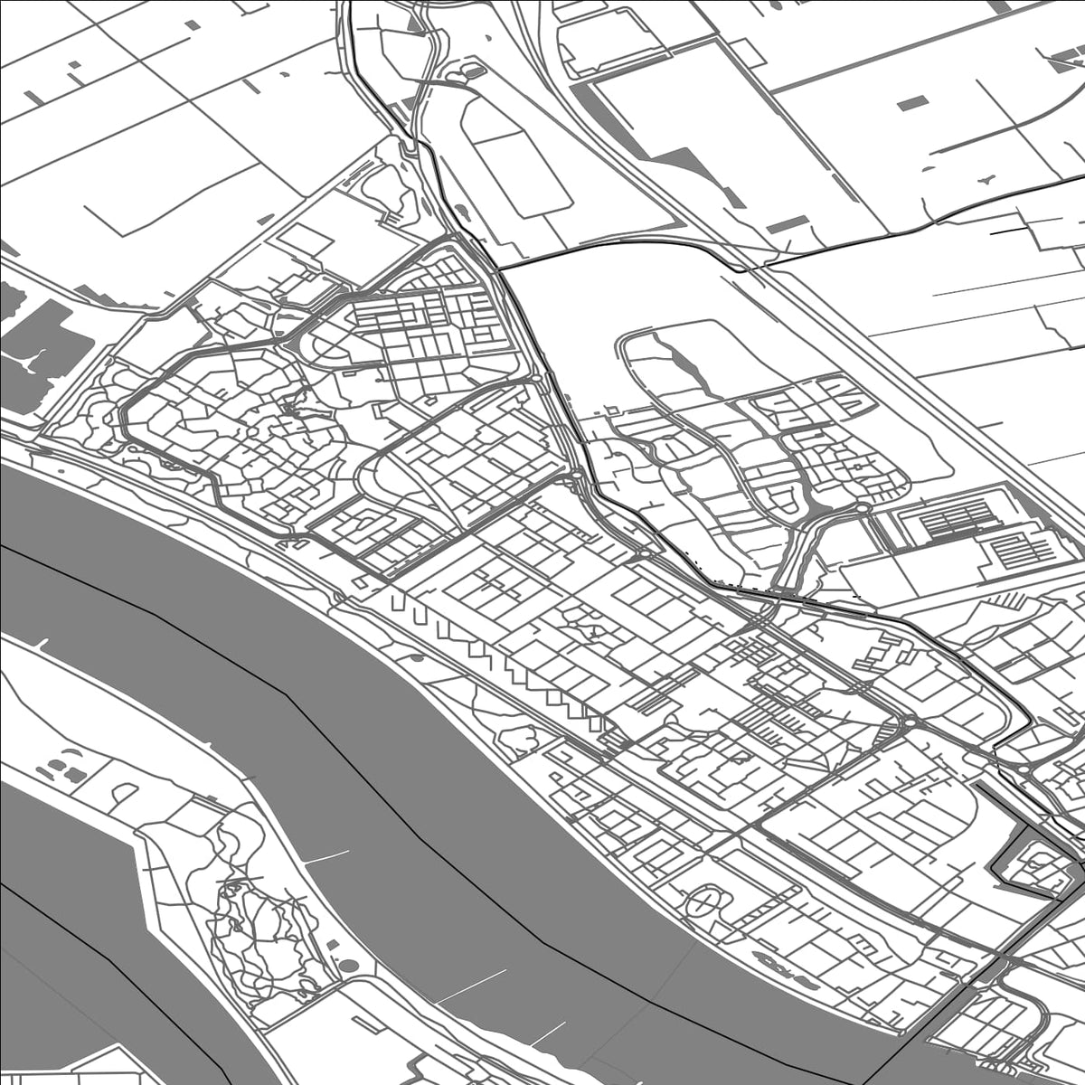 ROAD MAP OF MAASSLUIS, NETHERLANDS BY MAPBAKES