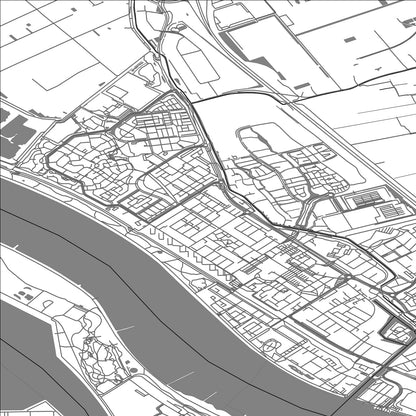 ROAD MAP OF MAASSLUIS, NETHERLANDS BY MAPBAKES