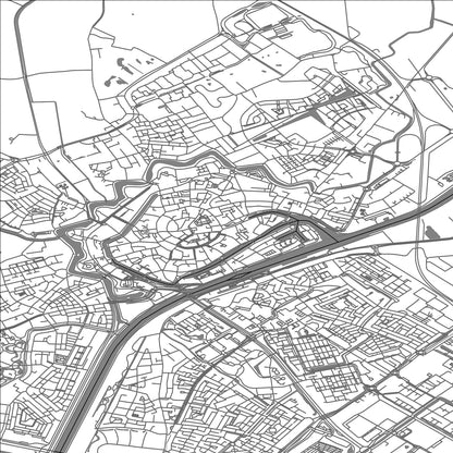 ROAD MAP OF MIDDELBURG, NETHERLANDS BY MAPBAKES