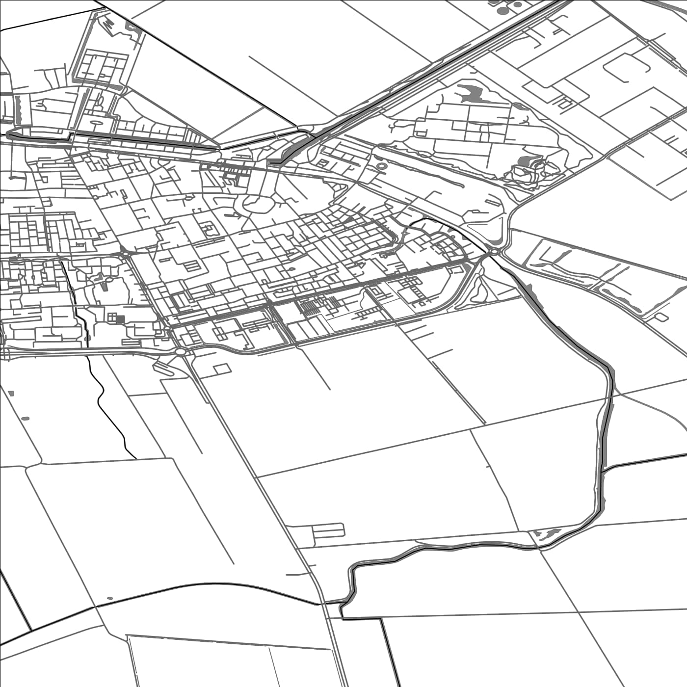 ROAD MAP OF MIDDELHARNIS, NETHERLANDS BY MAPBAKES