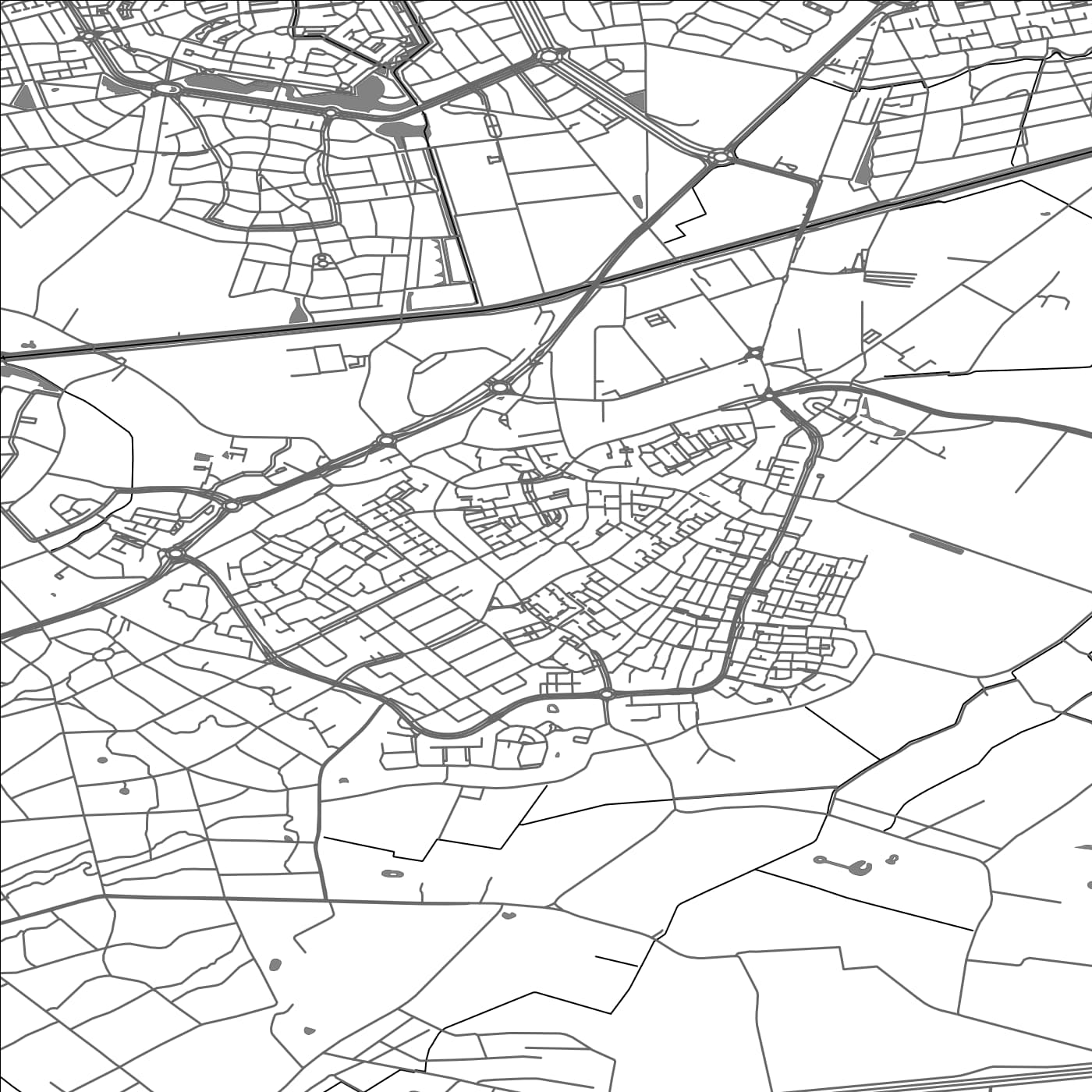 ROAD MAP OF MIERLO, NETHERLANDS BY MAPBAKES