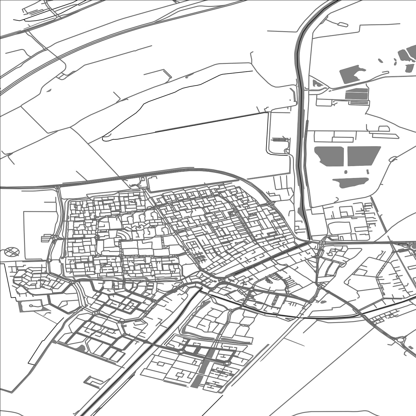 ROAD MAP OF MOERDIJK, NETHERLANDS BY MAPBAKES