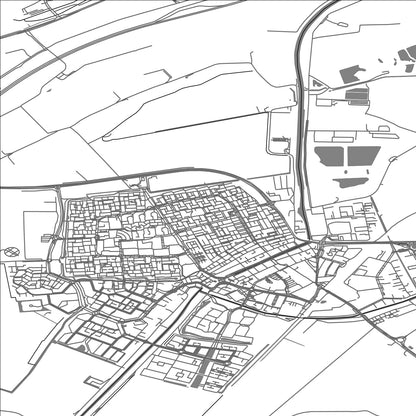 ROAD MAP OF MOERDIJK, NETHERLANDS BY MAPBAKES