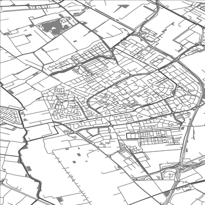 ROAD MAP OF NAALDWIJK, NETHERLANDS BY MAPBAKES