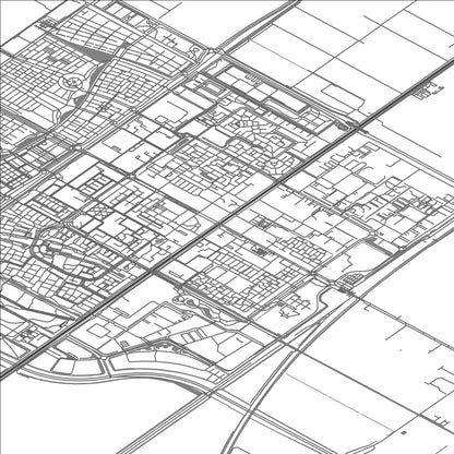 ROAD MAP OF NIEUW-VENNEP, NETHERLANDS BY MAPBAKES