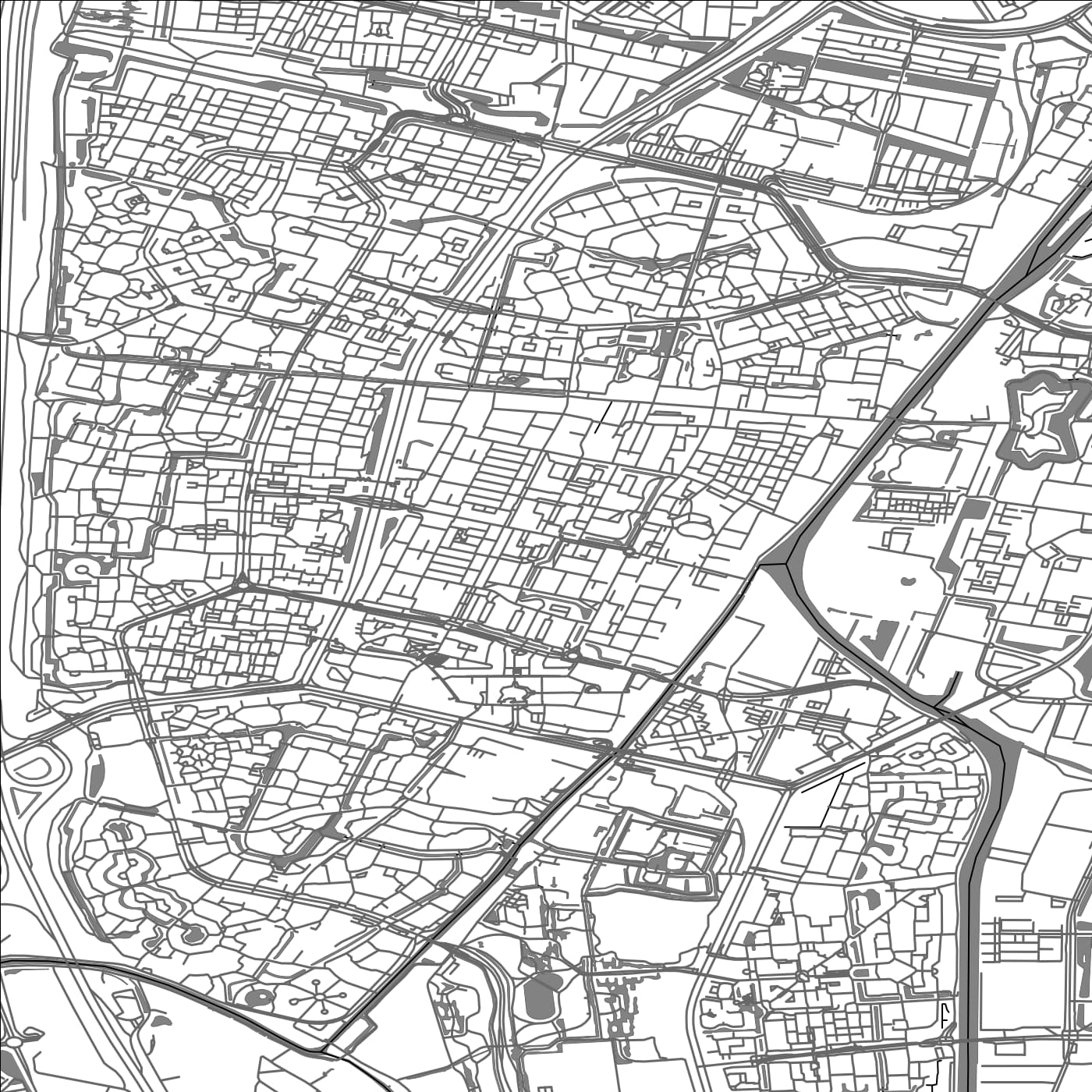 ROAD MAP OF NIEUWEGEIN, NETHERLANDS BY MAPBAKES