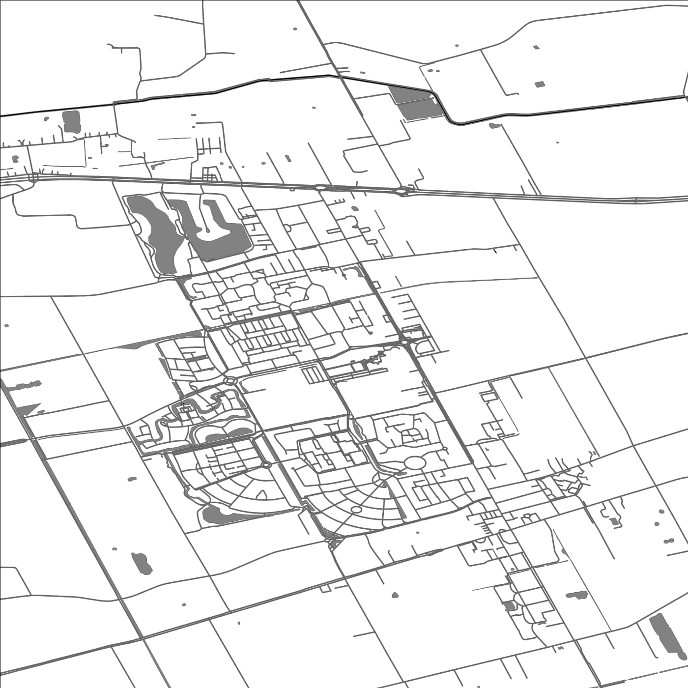 ROAD MAP OF NIEUWLEUSEN, NETHERLANDS BY MAPBAKES