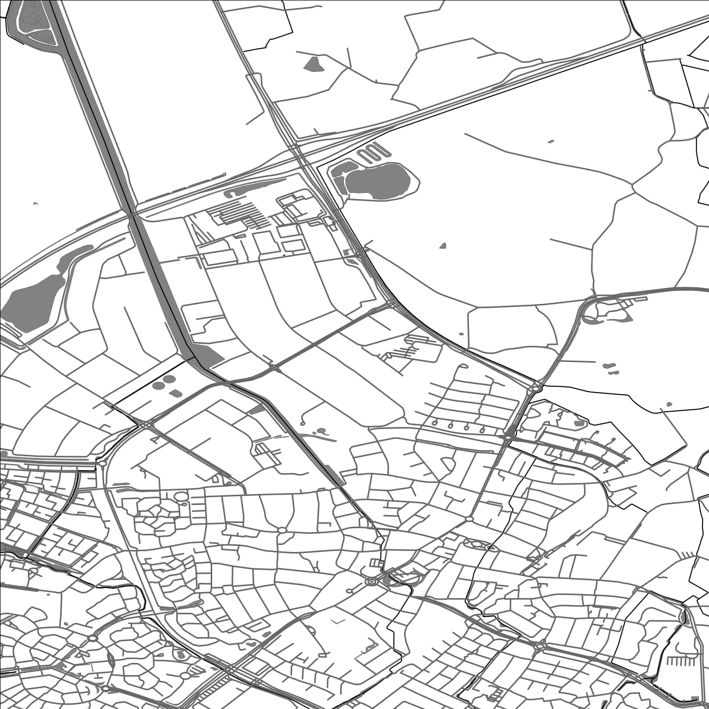 ROAD MAP OF NIJKERK, NETHERLANDS BY MAPBAKES