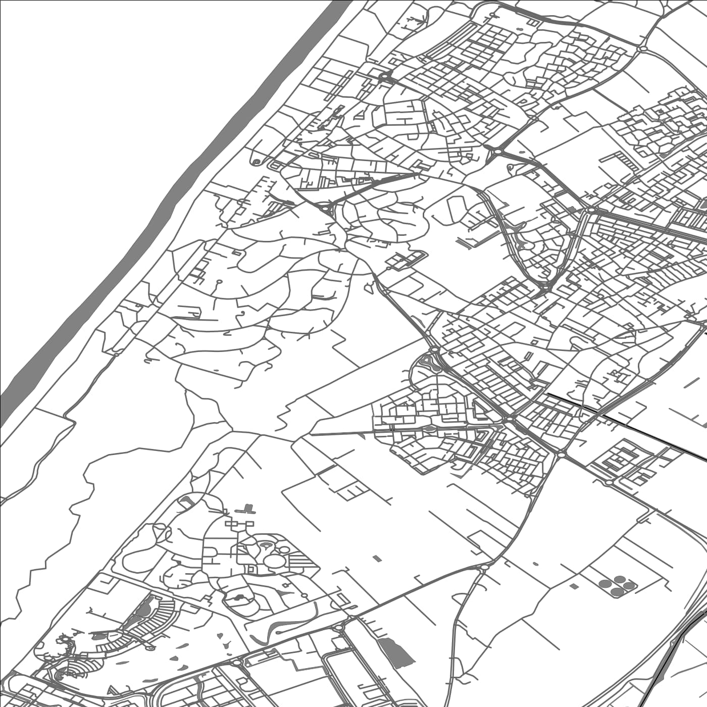 ROAD MAP OF NOORDWIJK, NETHERLANDS BY MAPBAKES