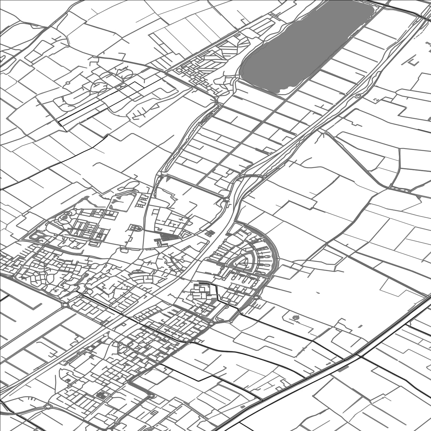 ROAD MAP OF NOORDWIJKERHOUT, NETHERLANDS BY MAPBAKES