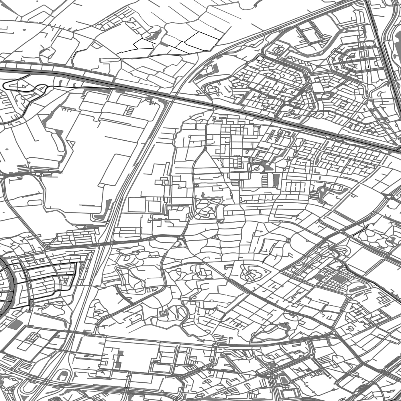 ROAD MAP OF OEGSTGEEST, NETHERLANDS BY MAPBAKES