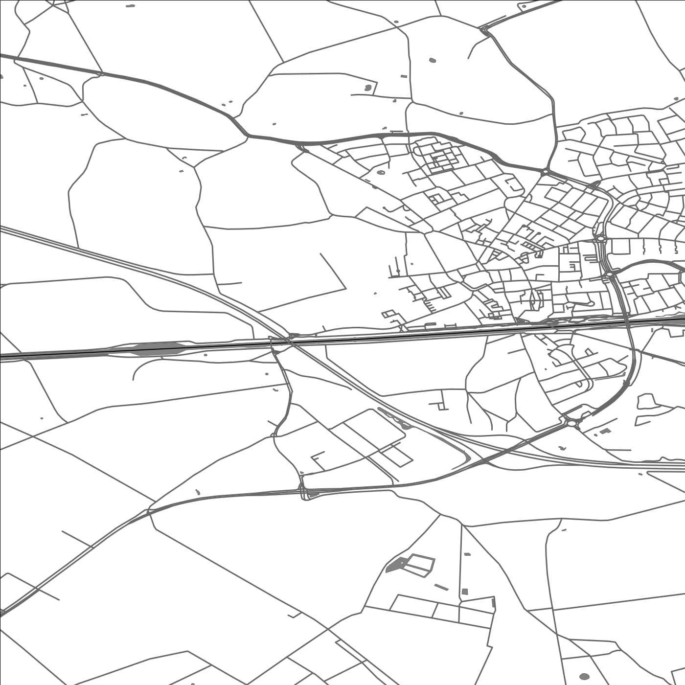 ROAD MAP OF OIRSCHOT, NETHERLANDS BY MAPBAKES