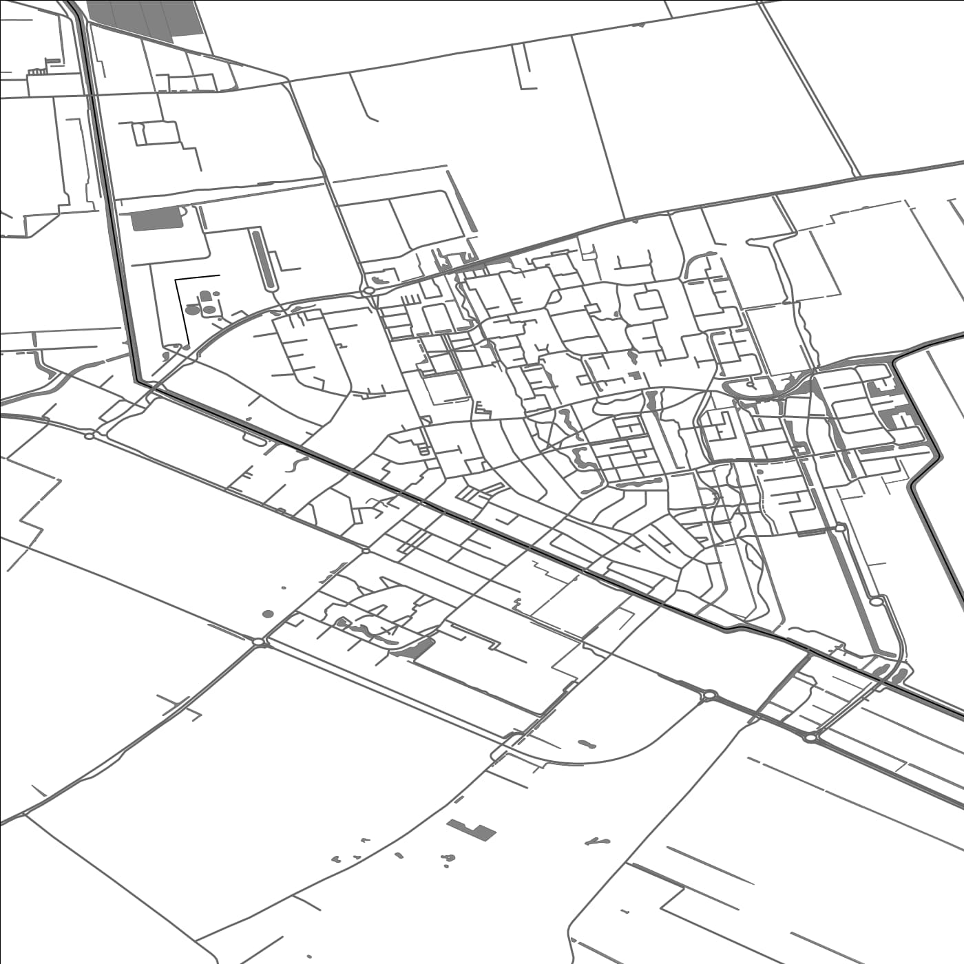 ROAD MAP OF OOSTEREND, NETHERLANDS BY MAPBAKES