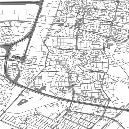 ROAD MAP OF OOSTERHOUT, NETHERLANDS BY MAPBAKES