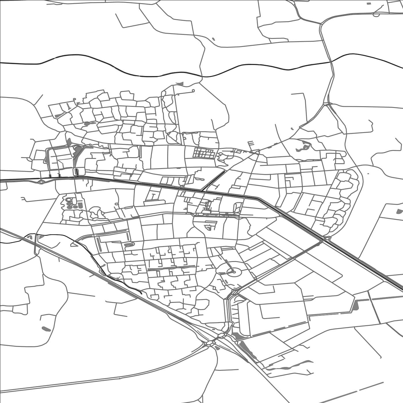 ROAD MAP OF OOSTERWOLDE, NETHERLANDS BY MAPBAKES