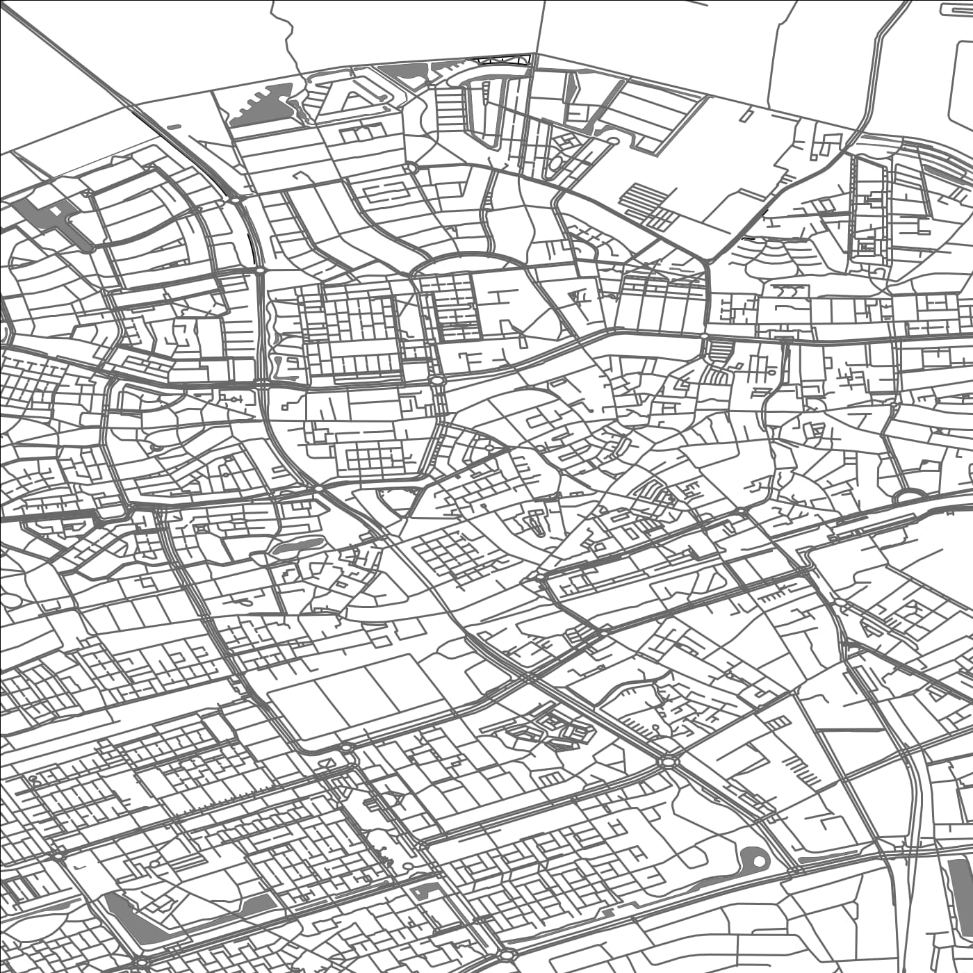 ROAD MAP OF OSS, NETHERLANDS BY MAPBAKES