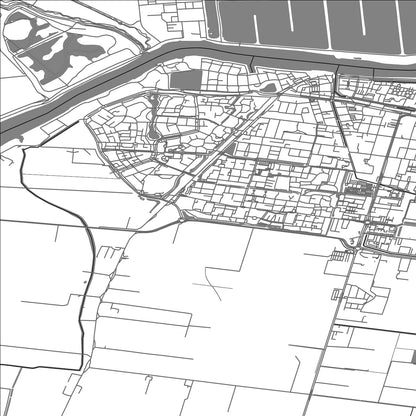 ROAD MAP OF OUD-BEIJERLAND, NETHERLANDS BY MAPBAKES