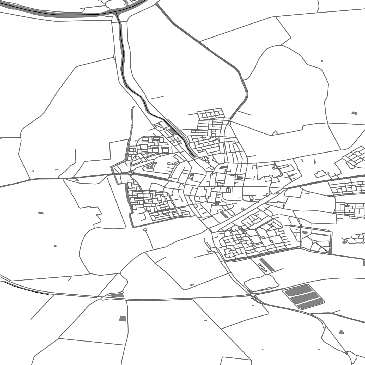 ROAD MAP OF OUDENBOSCH, NETHERLANDS BY MAPBAKES