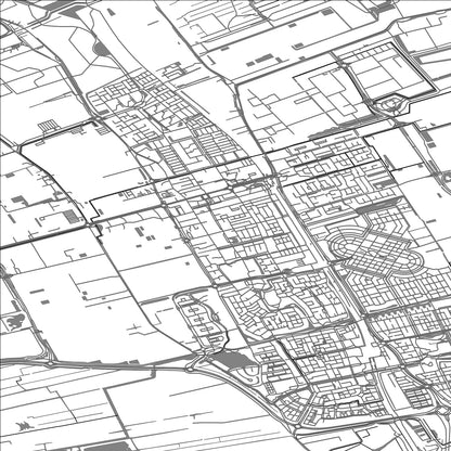 ROAD MAP OF PIJNACKER, NETHERLANDS BY MAPBAKES