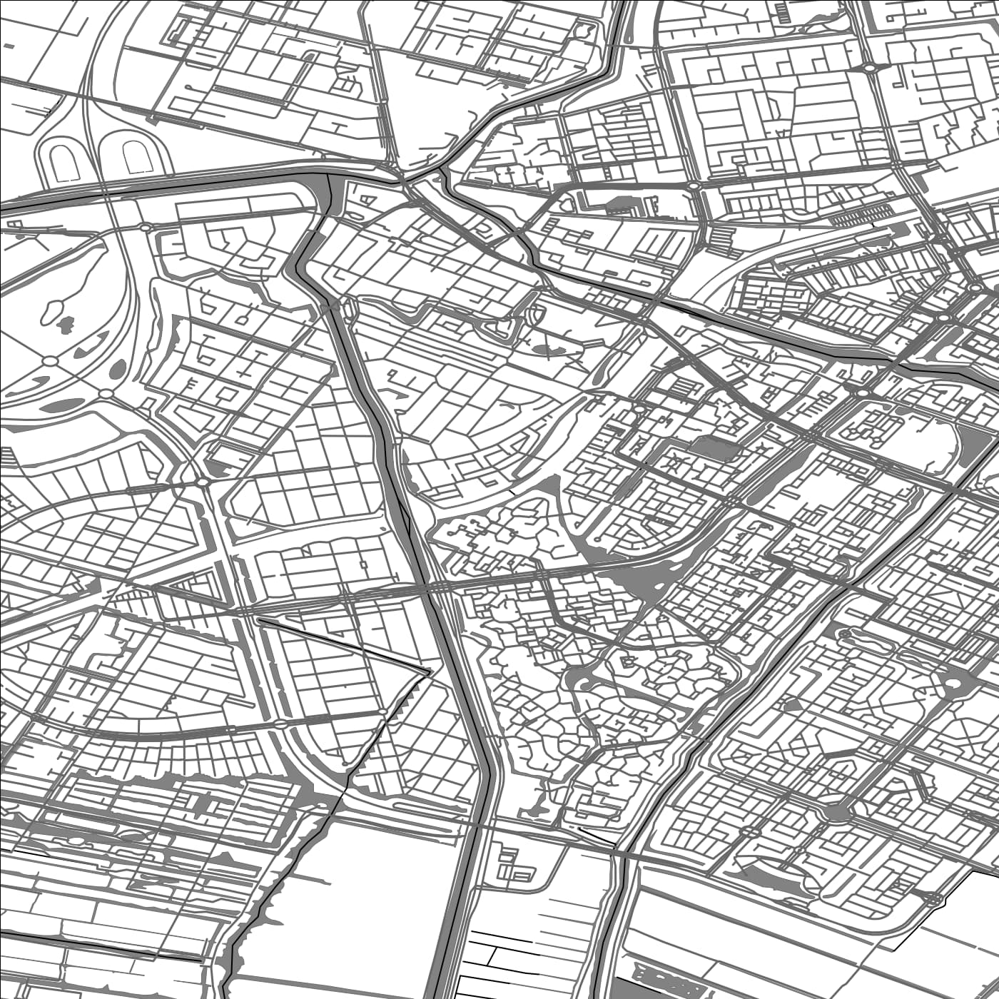 ROAD MAP OF PURMEREND, NETHERLANDS BY MAPBAKES