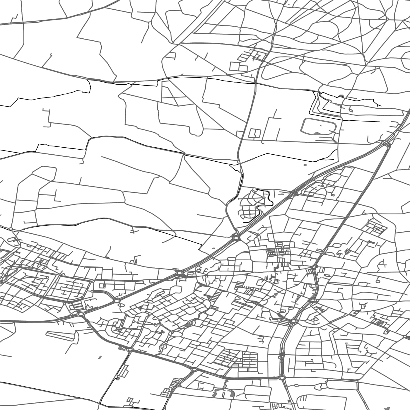 ROAD MAP OF PUTTEN, NETHERLANDS BY MAPBAKES