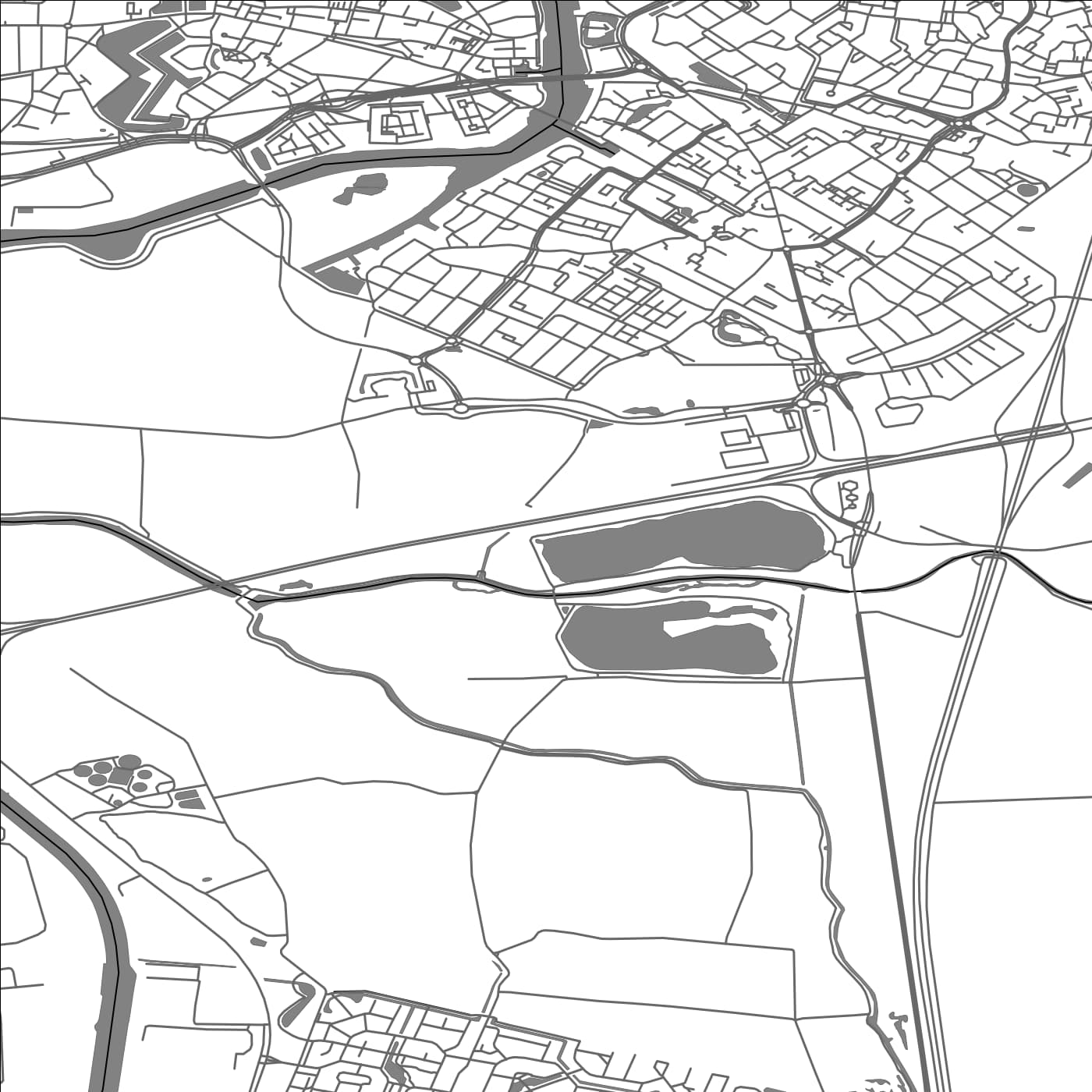 ROAD MAP OF RAAMSDONKSVEER, NETHERLANDS BY MAPBAKES