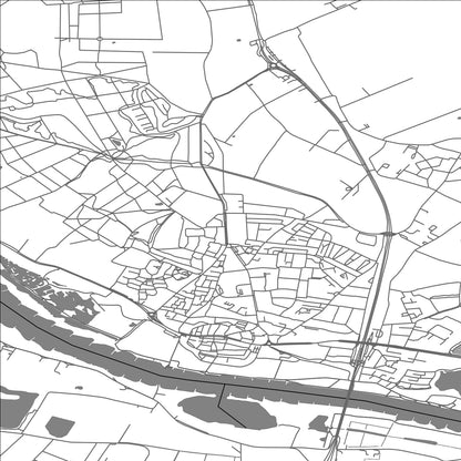 ROAD MAP OF RHENEN, NETHERLANDS BY MAPBAKES