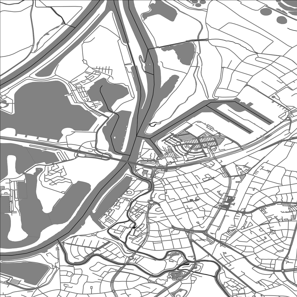 ROAD MAP OF ROERMOND, NETHERLANDS BY MAPBAKES