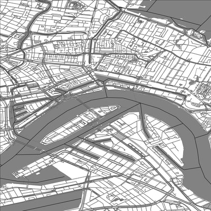 ROAD MAP OF ROTTERDAM, NETHERLANDS BY MAPBAKES
