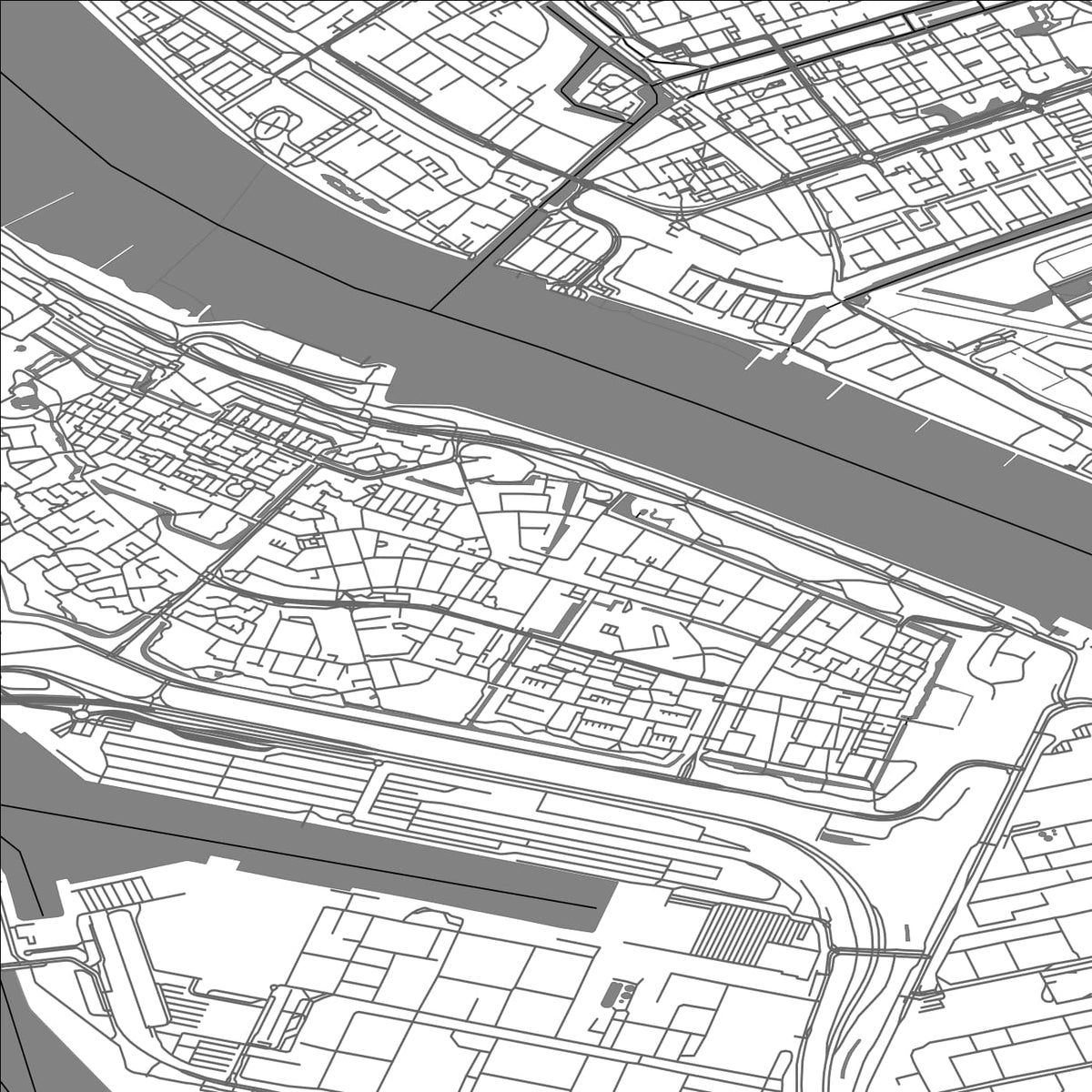 ROAD MAP OF ROZENBURG, NETHERLANDS BY MAPBAKES