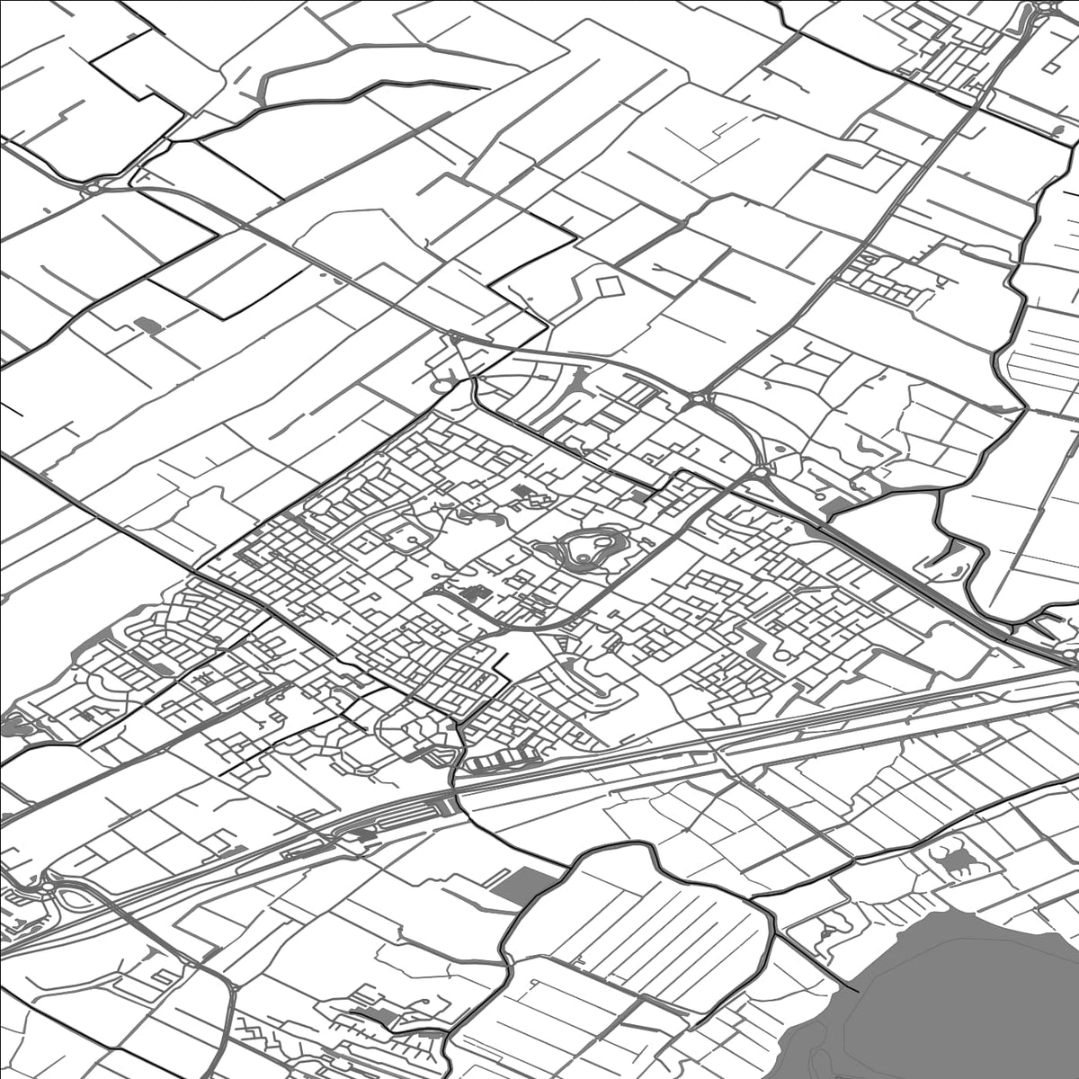 ROAD MAP OF SASSENHEIM, NETHERLANDS BY MAPBAKES