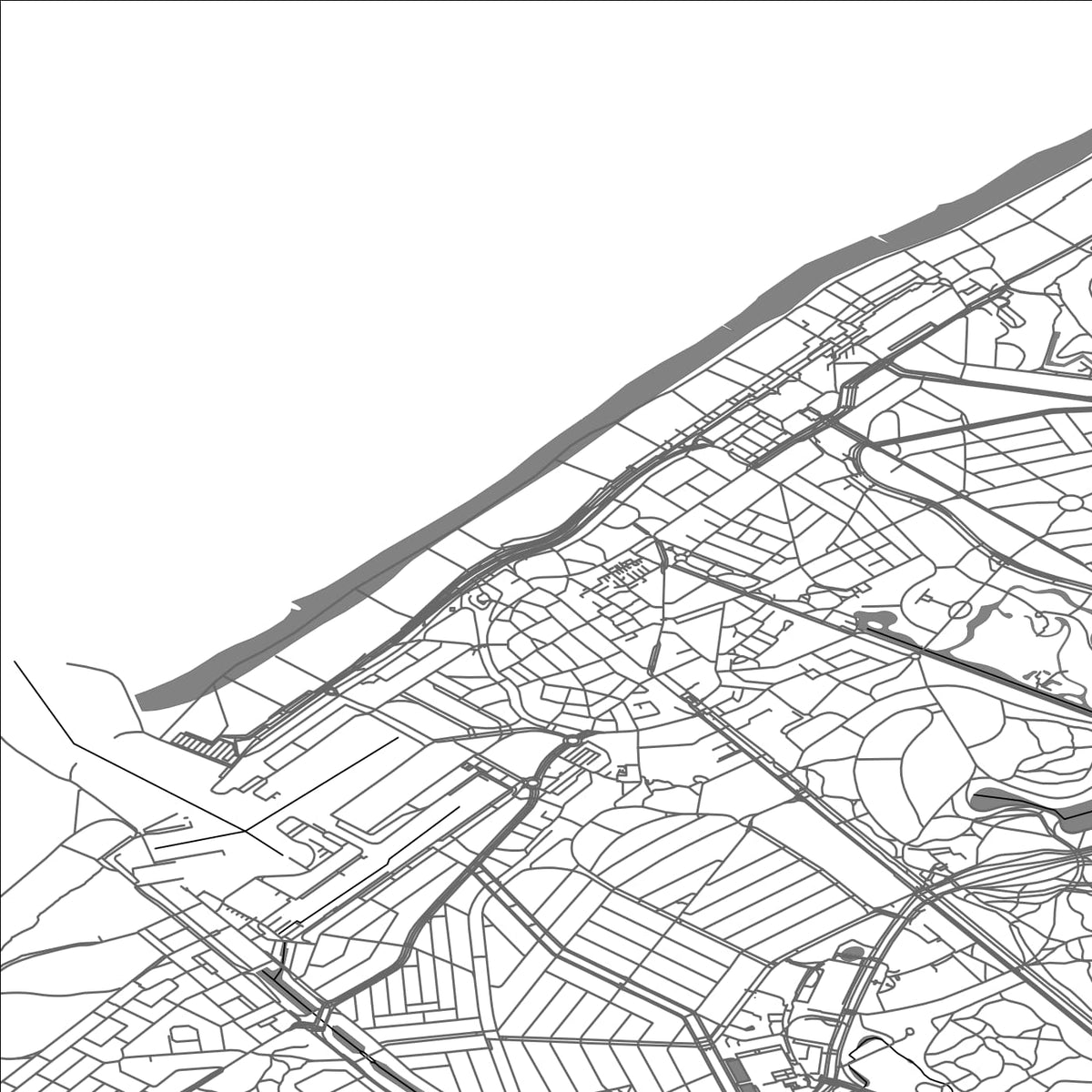 ROAD MAP OF SCHEVENINGEN, NETHERLANDS BY MAPBAKES