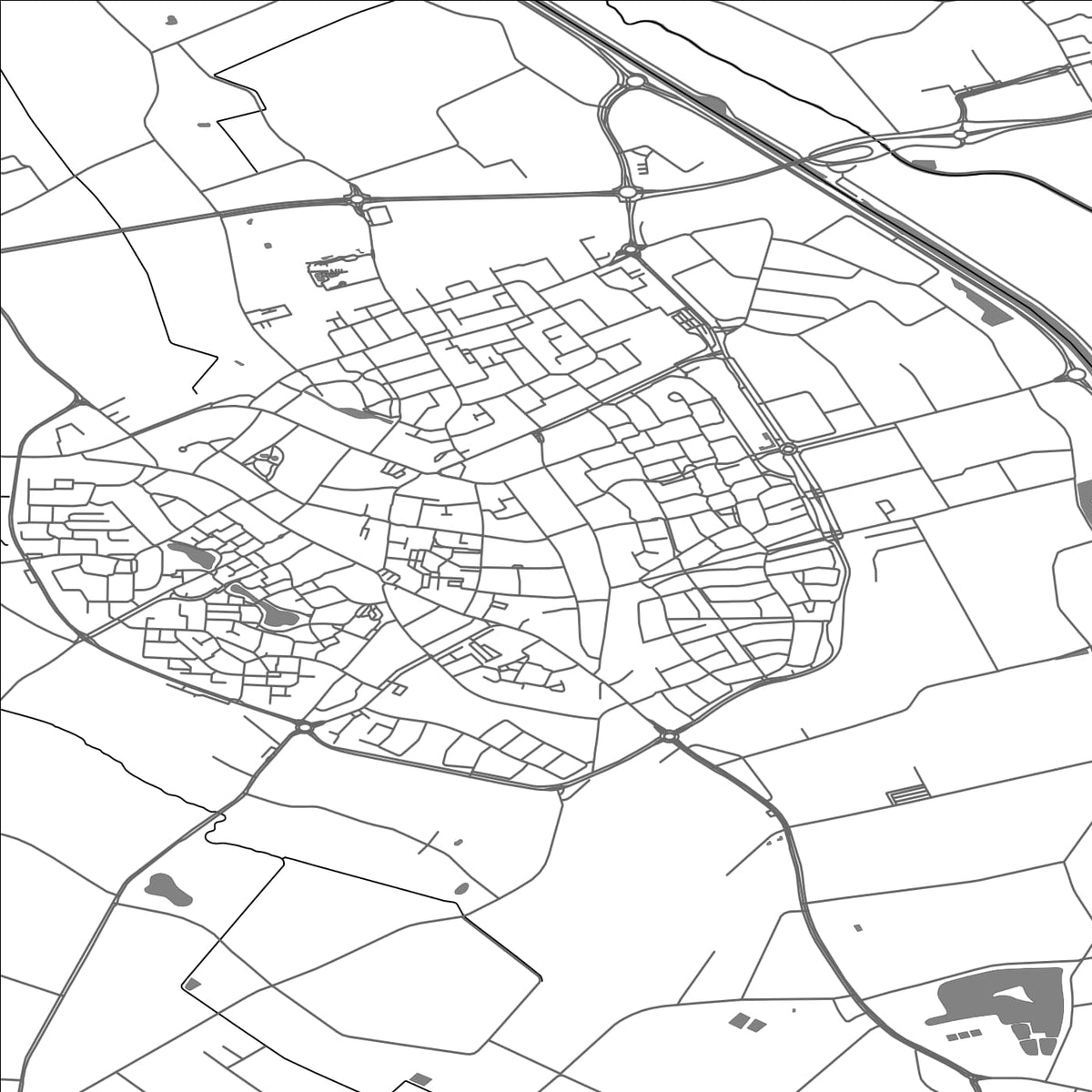 ROAD MAP OF SOMEREN, NETHERLANDS BY MAPBAKES