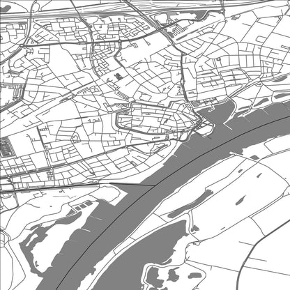 ROAD MAP OF TIEL, NETHERLANDS BY MAPBAKES