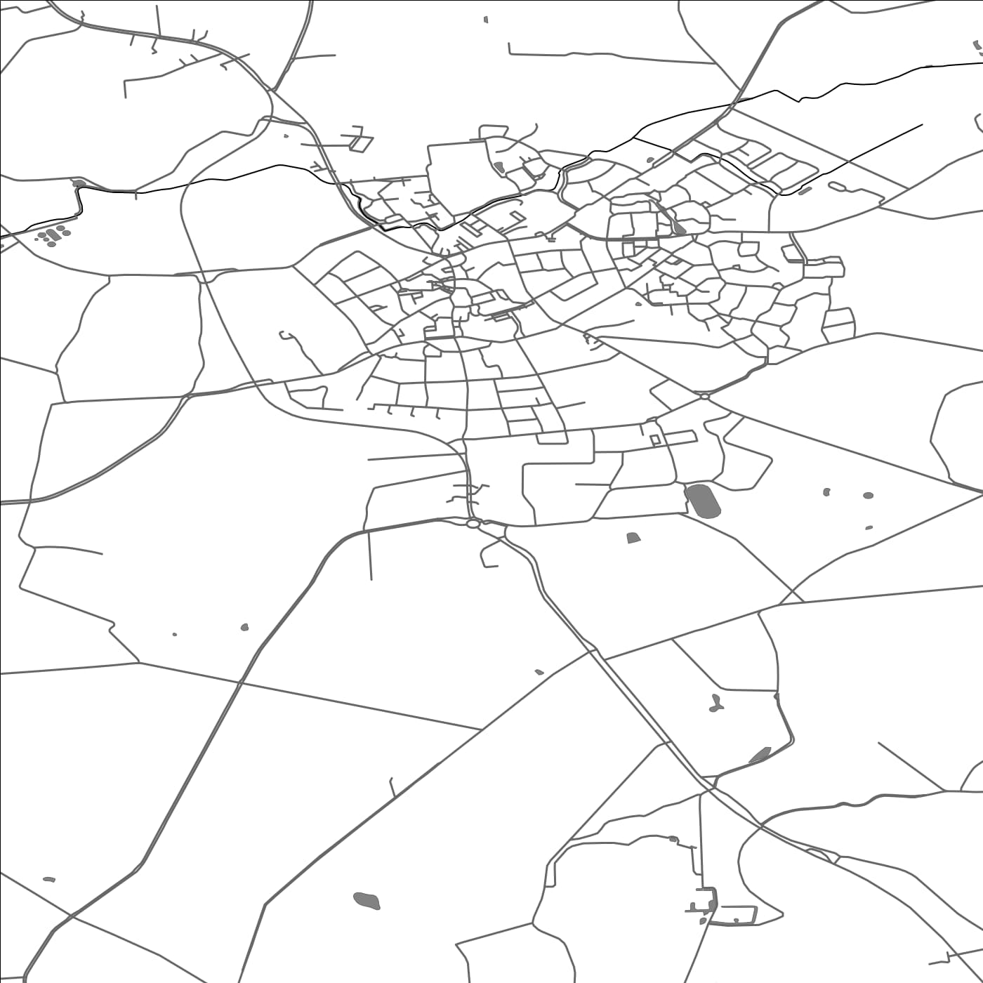 ROAD MAP OF TUBBERGEN, NETHERLANDS BY MAPBAKES