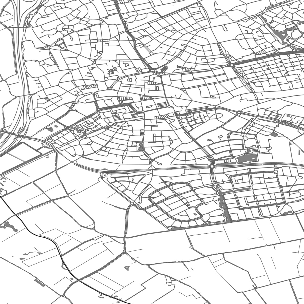ROAD MAP OF UDEN, NETHERLANDS BY MAPBAKES