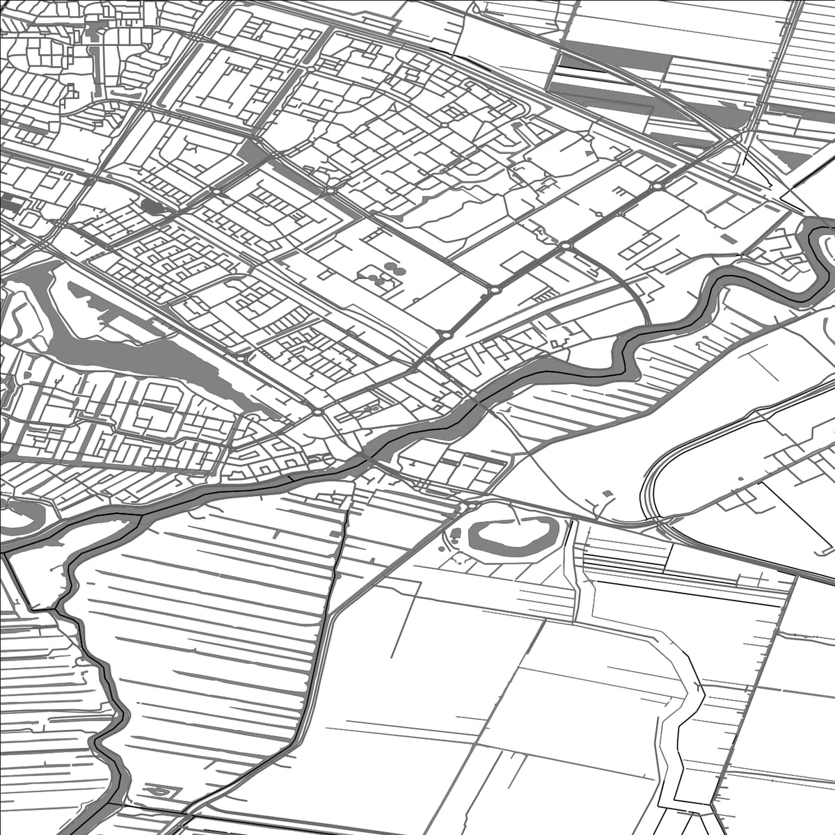 ROAD MAP OF UITHOORN, NETHERLANDS BY MAPBAKES