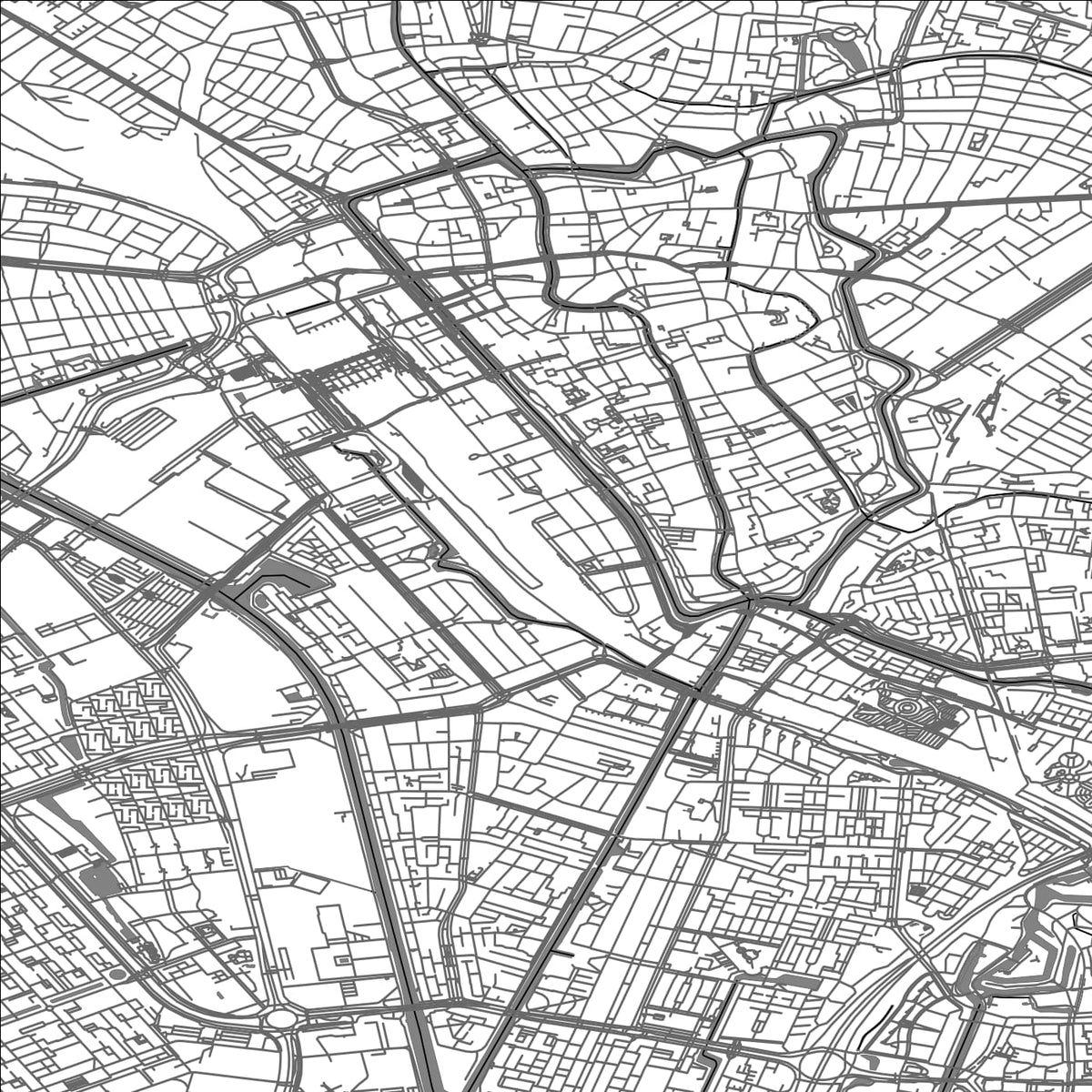 ROAD MAP OF UTRECHT, NETHERLANDS BY MAPBAKES