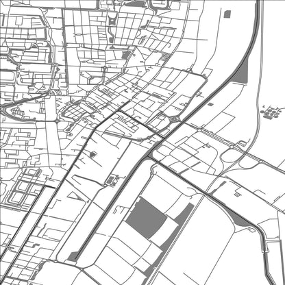 ROAD MAP OF VEENDAM, NETHERLANDS BY MAPBAKES