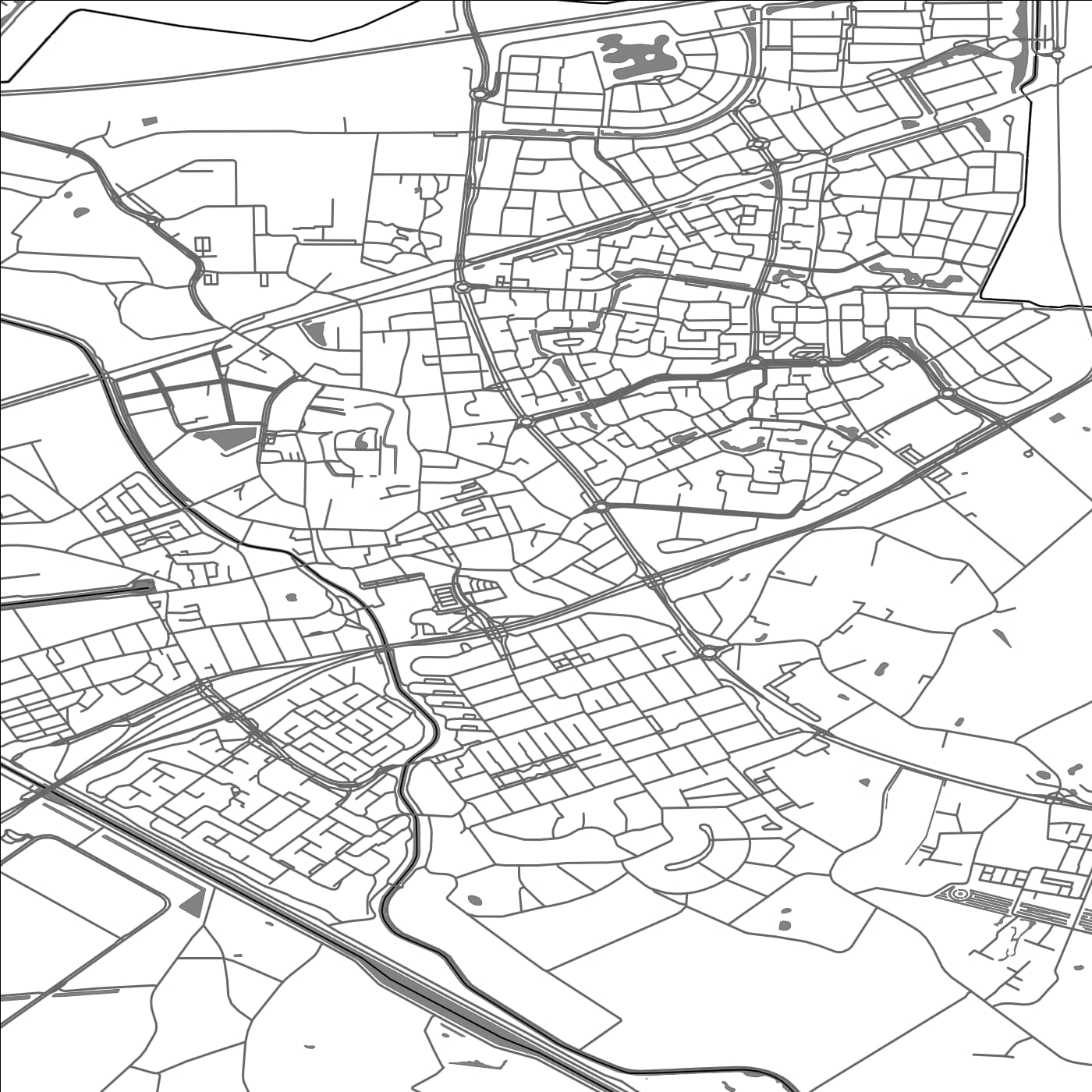 ROAD MAP OF VEGHEL, NETHERLANDS BY MAPBAKES